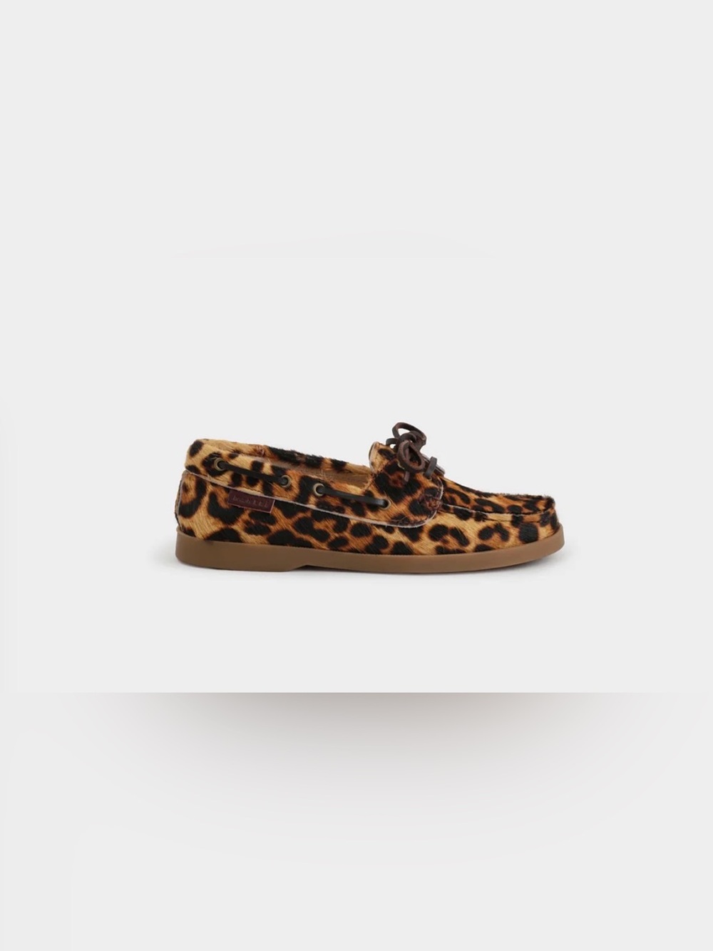 Manebi Leopard Print Faux Fur Boat Shoes